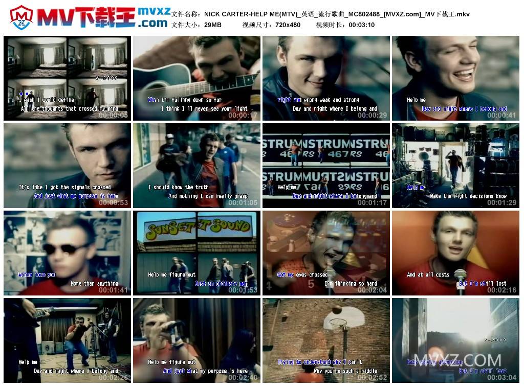 NICK CARTER-HELP ME(MTV)_英语_流行歌曲_MC802488